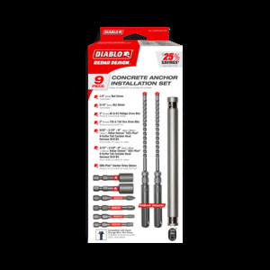 DIABLO DMAPL9910-SP SDS+ 9PC ANCHOR DRIVE SET